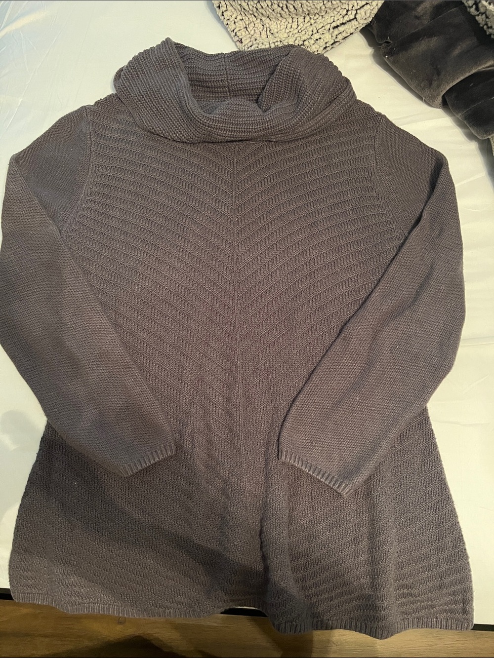 Style & Co. Women's Charcoal Gray Cowl Neck Sweater